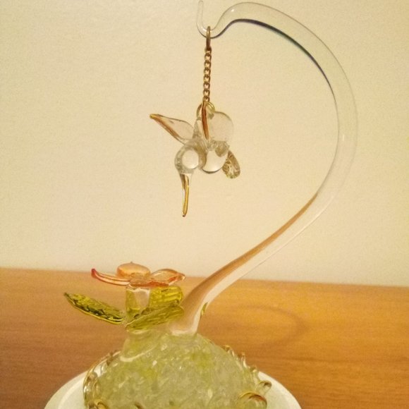 Hand Crafted Other - Vintage Hand Blown & Spun Glass Hummingbird